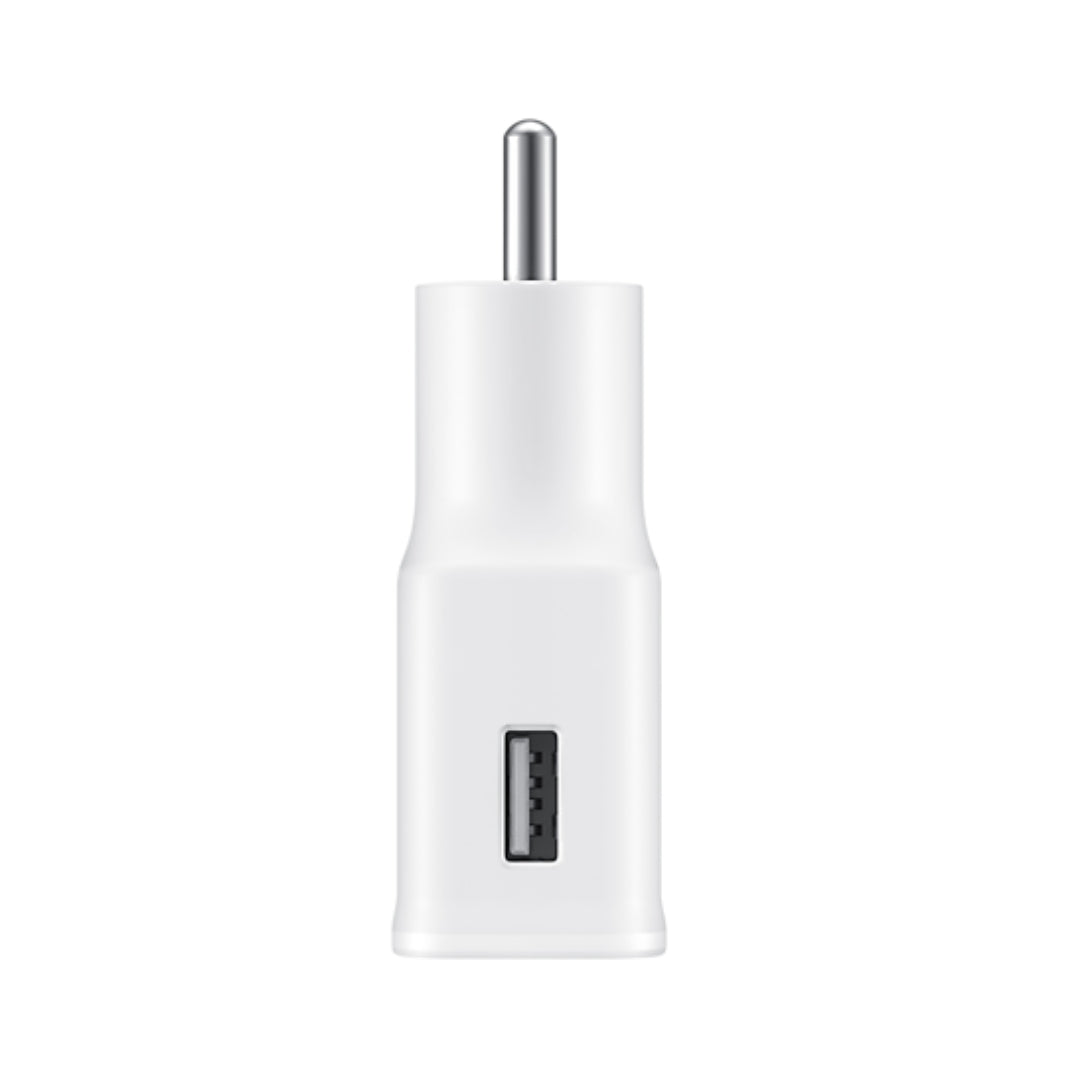 Samsung 15W charger front view with USB port