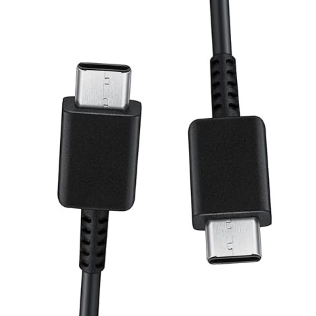 Close-up of Type-C connectors for Samsung charger