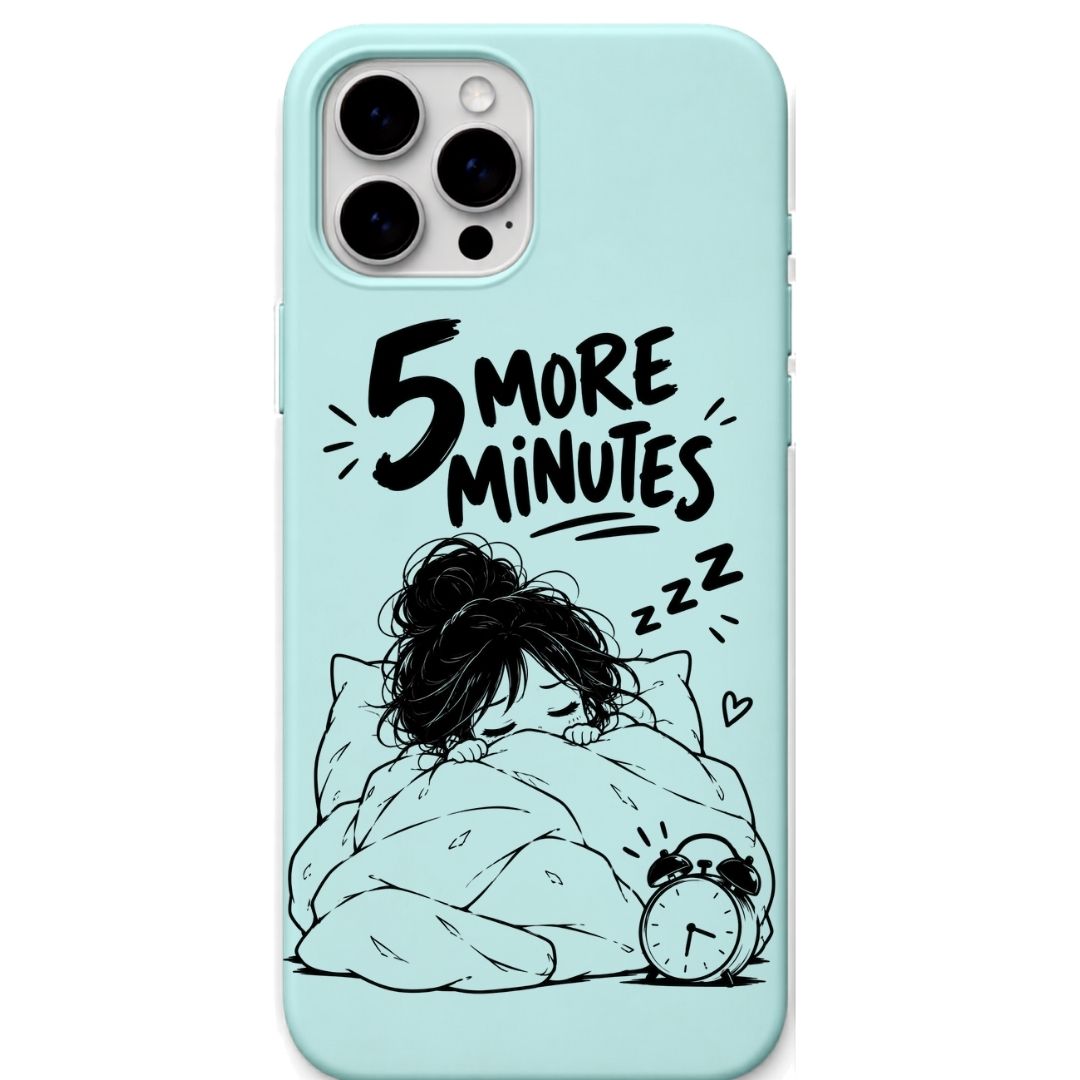 5 More Minutes liquid silicone phone cover in Mint Green