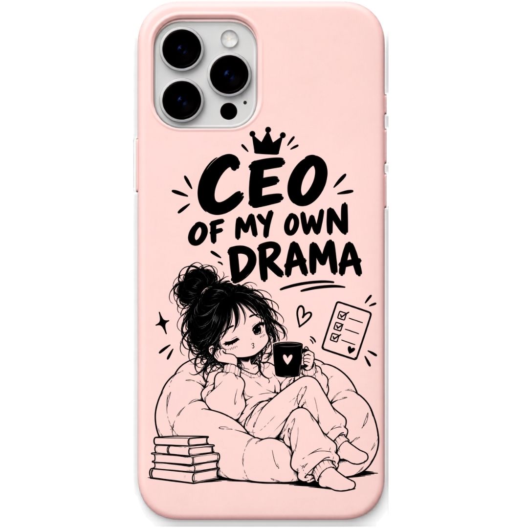 CEO of My Own Drama liquid silicone phone cover in Blush Pink