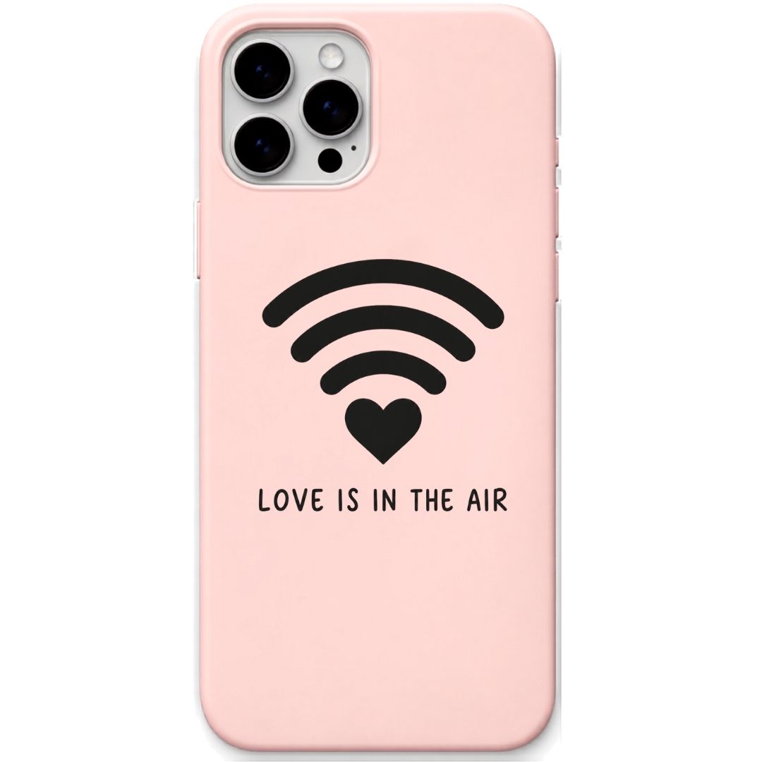 Love Signal WiFi Heart liquid silicone phone cover in Blush Pink
