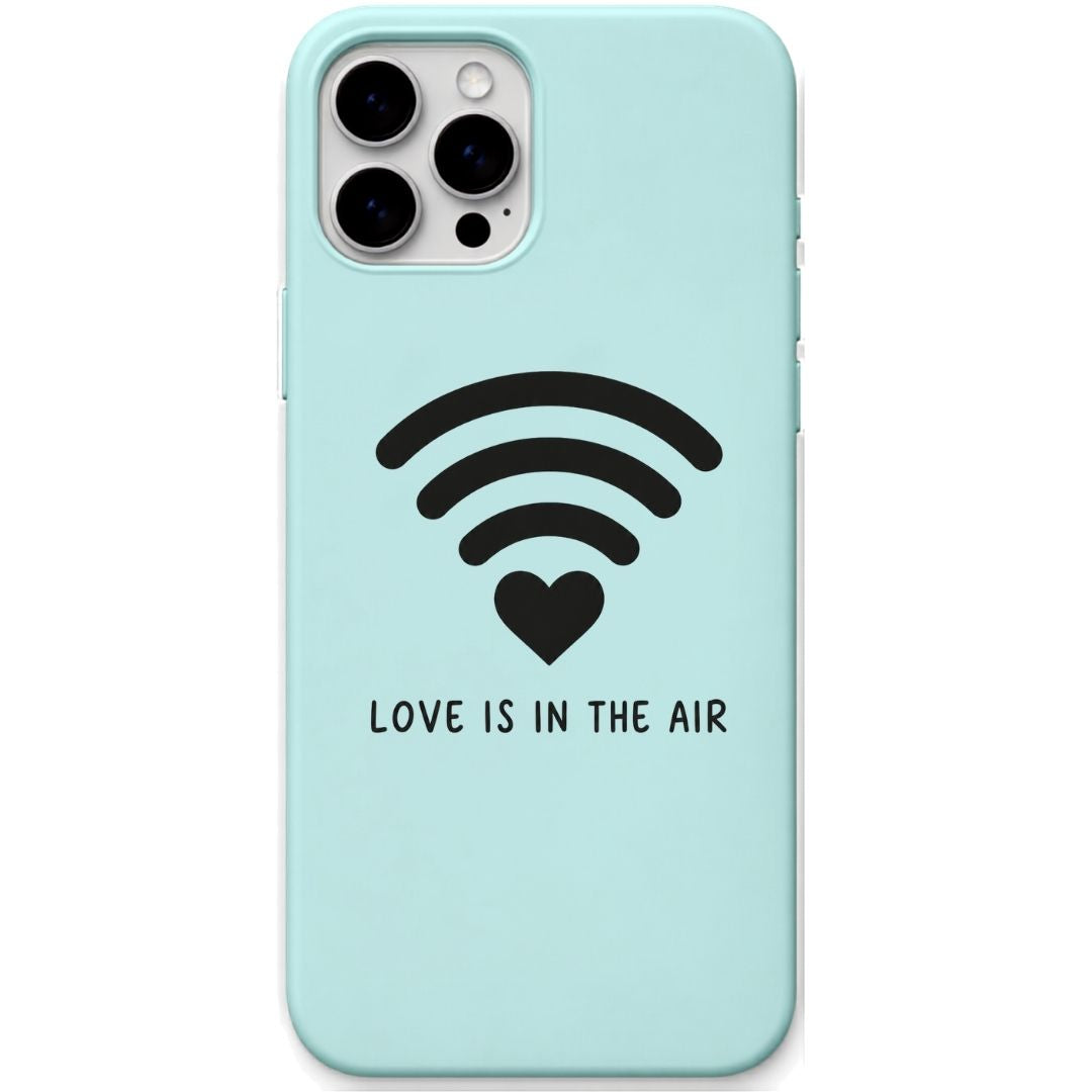Love Signal WiFi Heart liquid silicone phone cover in Mint Green