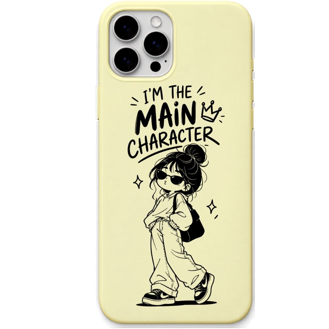 Main Character liquid silicone phone cover in Lemon Yellow