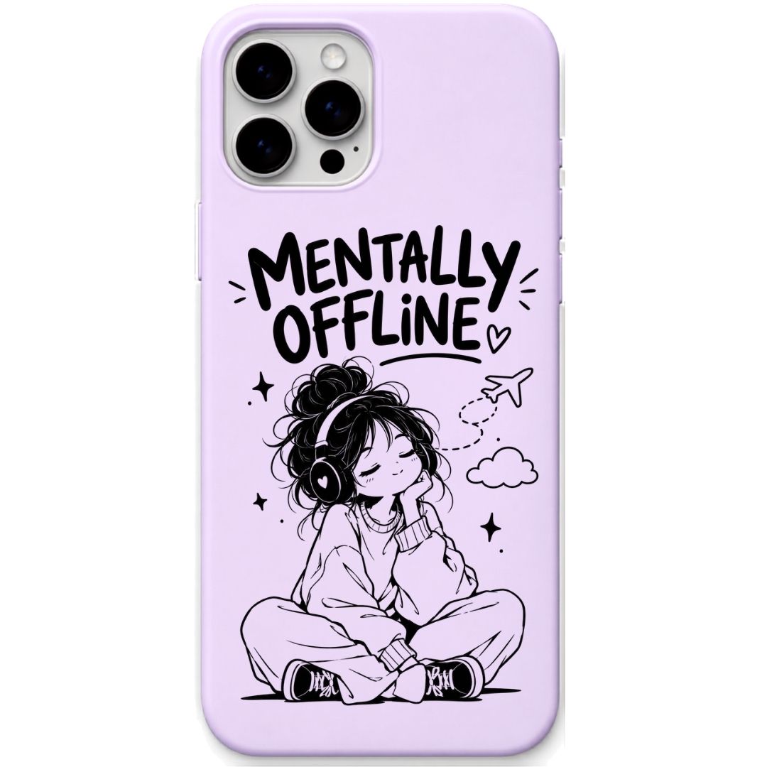 Mentally Offline liquid silicone phone cover in Lavender