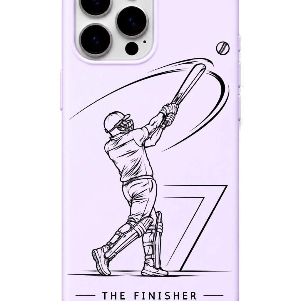 MSD The Finisher Lavender cricket mobile cover