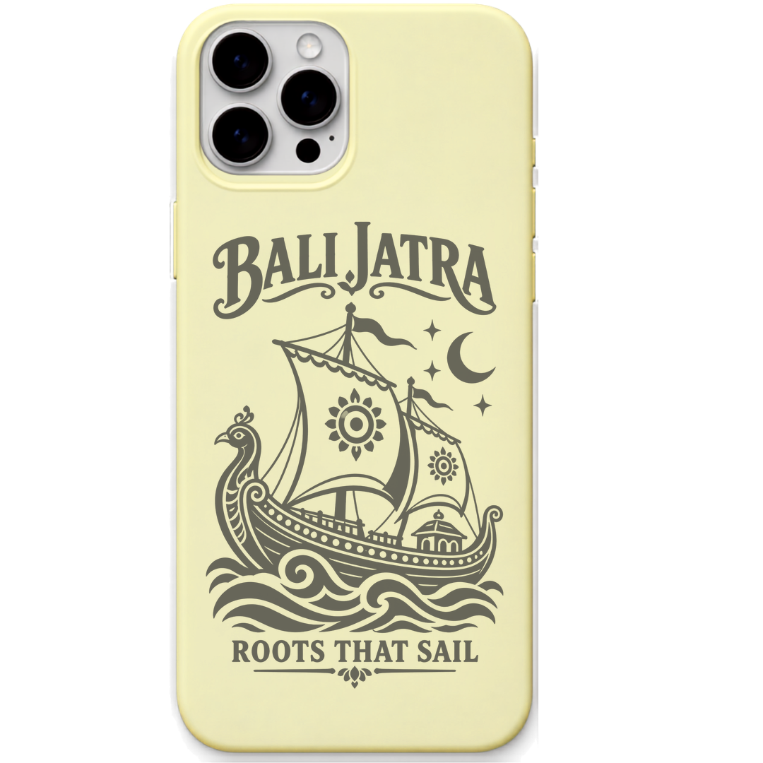 Bali Jatra Roots That Sail engraved pastel silicone phone cover in Lemon Yellow