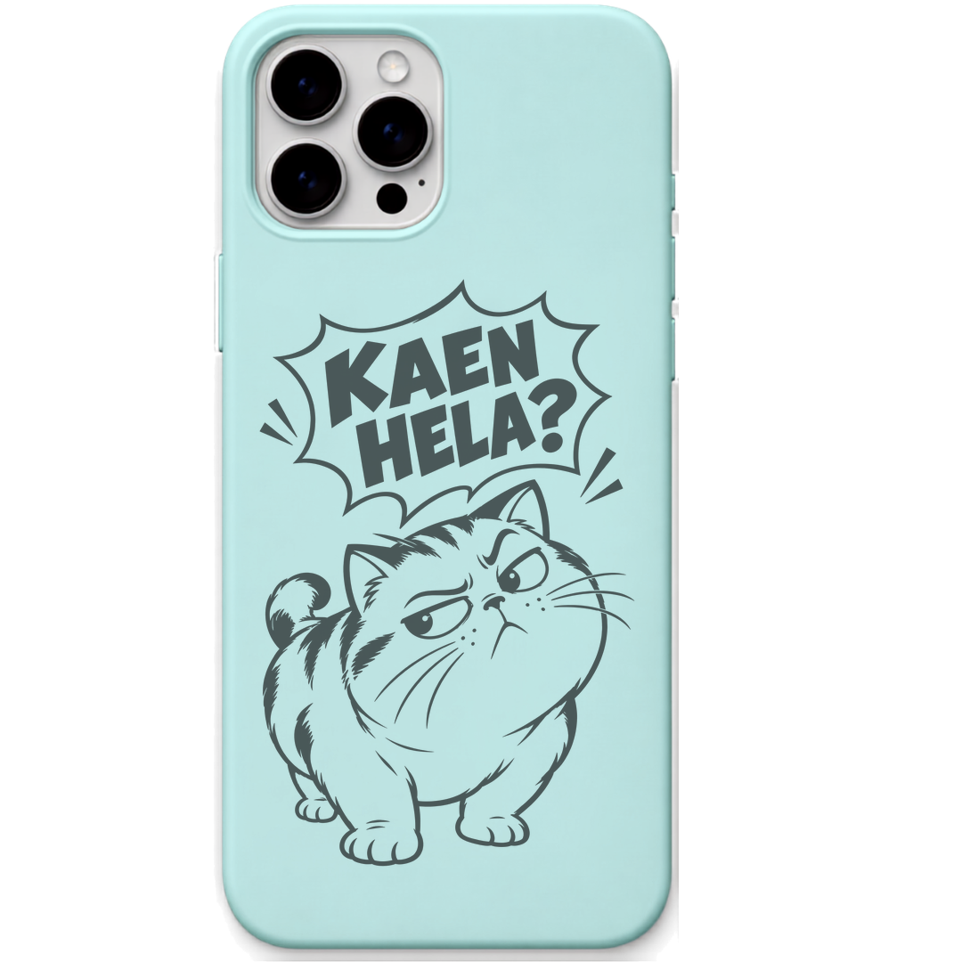Kaen Hela engraved pastel silicone phone cover in Mint Green