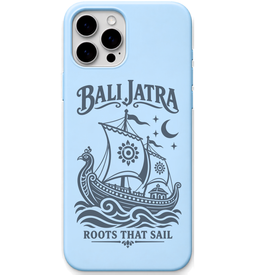 Bali Jatra Roots That Sail engraved pastel silicone phone cover in Sky Blue