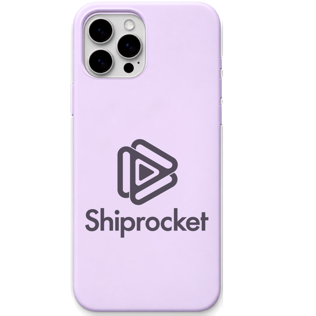 Shiprocket Classic Logo engraved phone cover in Lavender