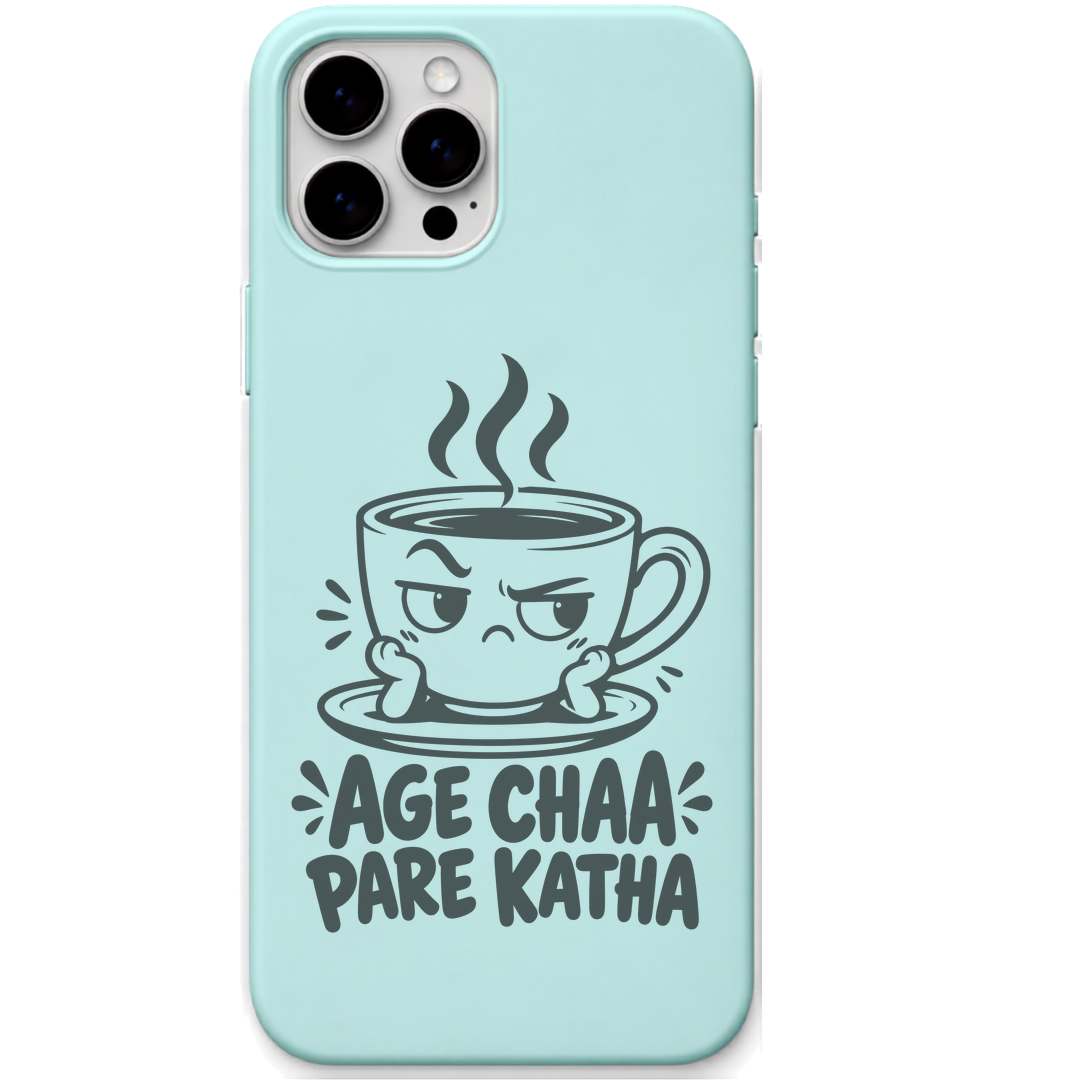 Age Chaa Pare Katha engraved pastel silicone phone cover in Mint Green