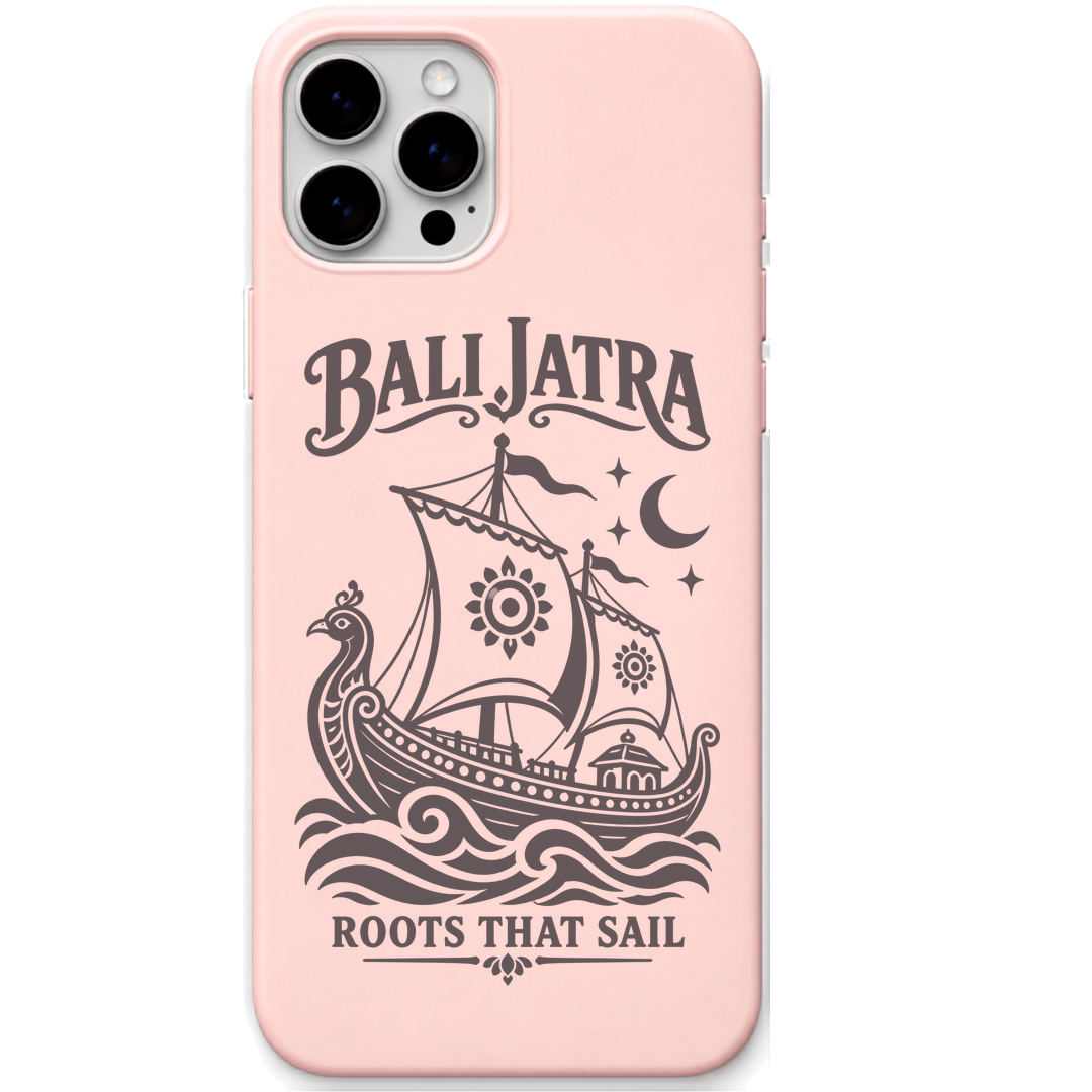 Bali Jatra Roots That Sail engraved pastel silicone phone cover in Blush Pink