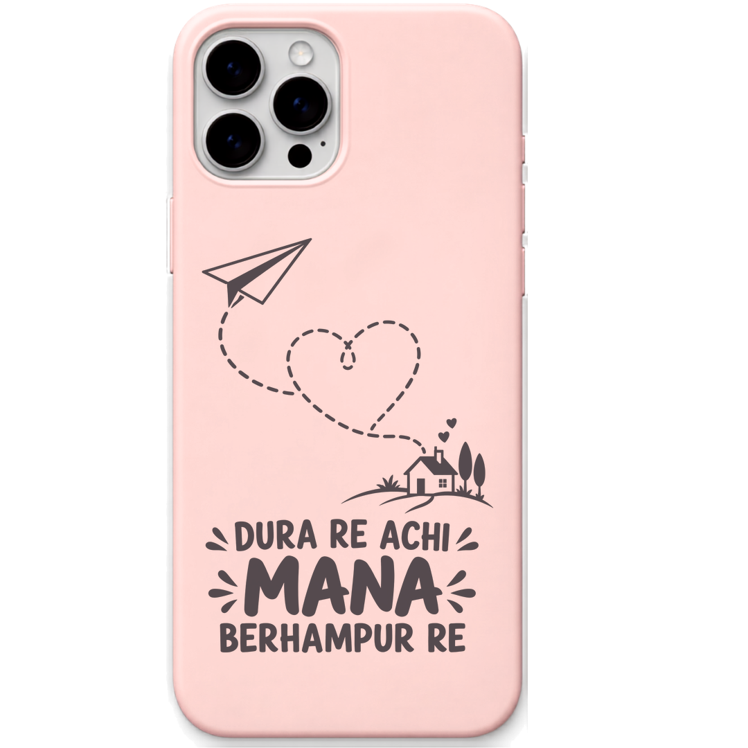 Mana Berhampur Re engraved pastel silicone phone cover in Blush Pink