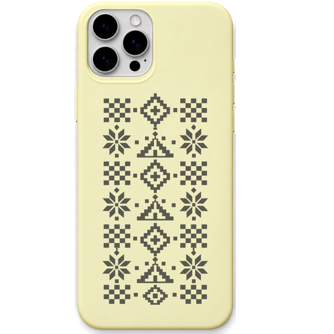 Pasapali Pulse engraved pastel silicone phone cover in Lemon Yellow