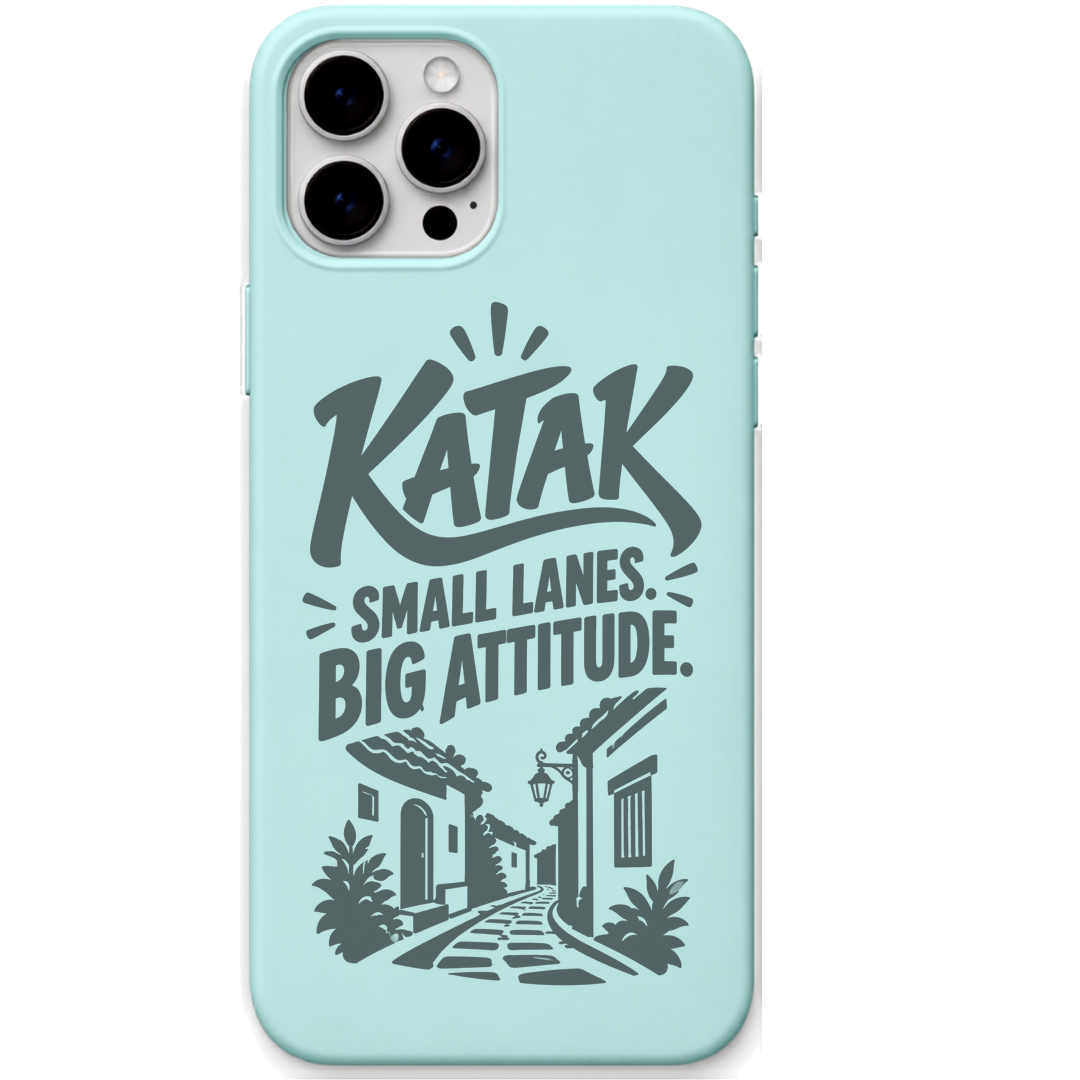 Katak Small Lanes Big Attitude engraved pastel silicone phone cover in Mint Green