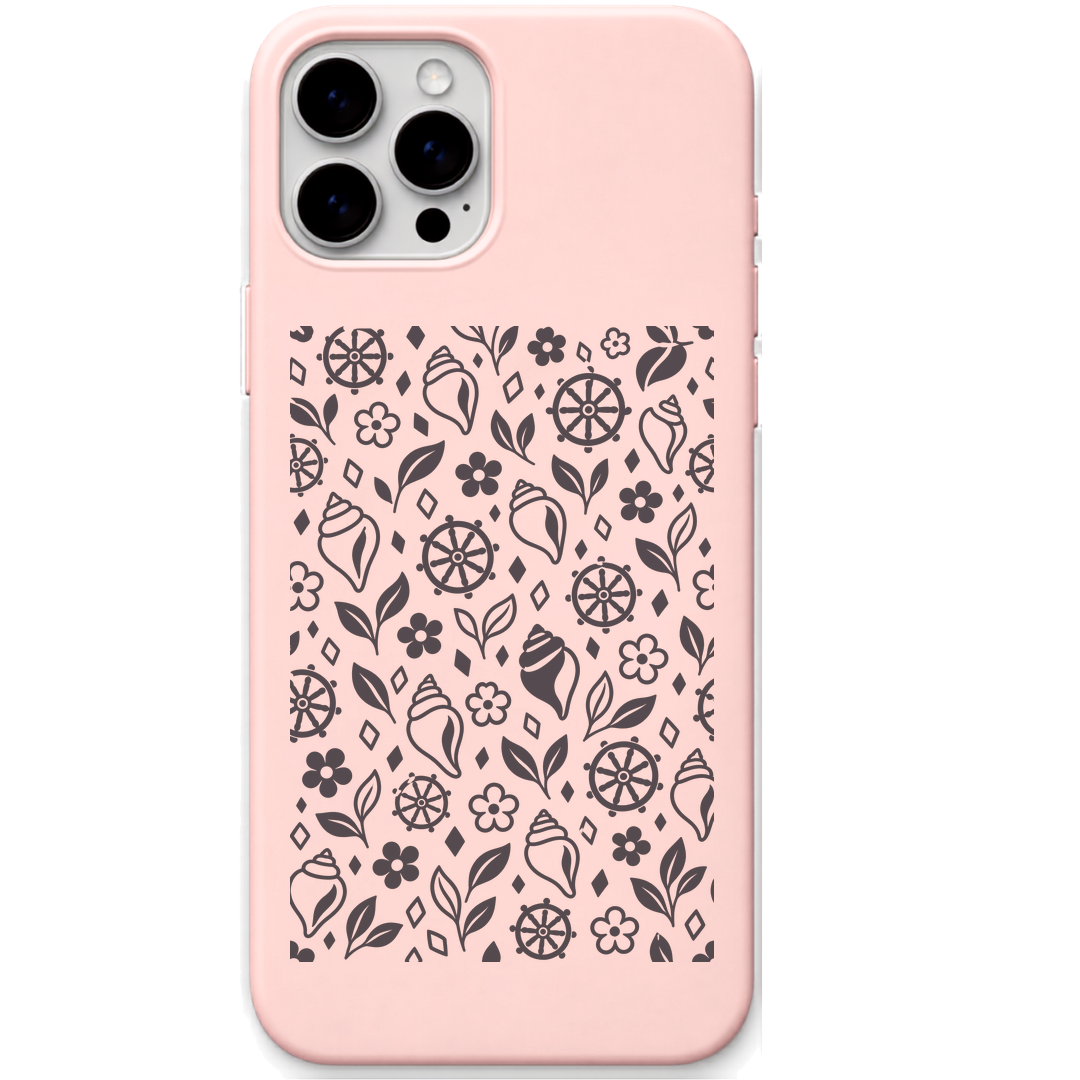 Odisha Festival Confetti engraved pastel silicone phone cover in Blush Pink