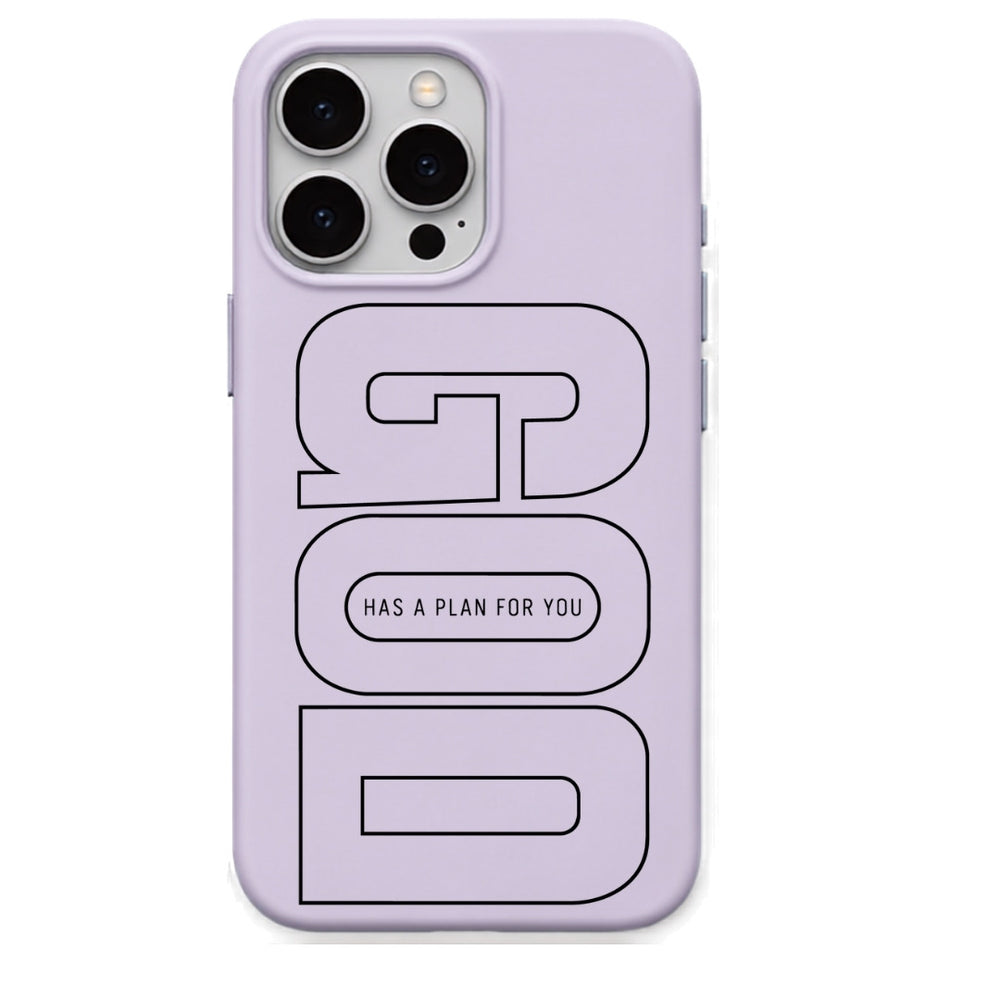 God Has a Plan for You phone cover in Lavender