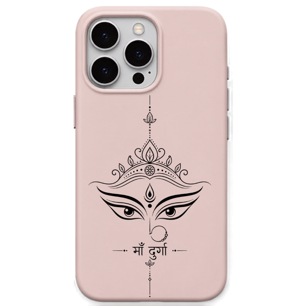Jai Maa Durga phone cover in Blush Pink