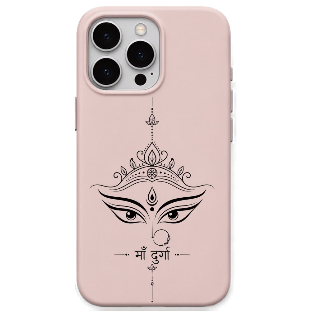 Jai Maa Durga phone cover in Blush Pink