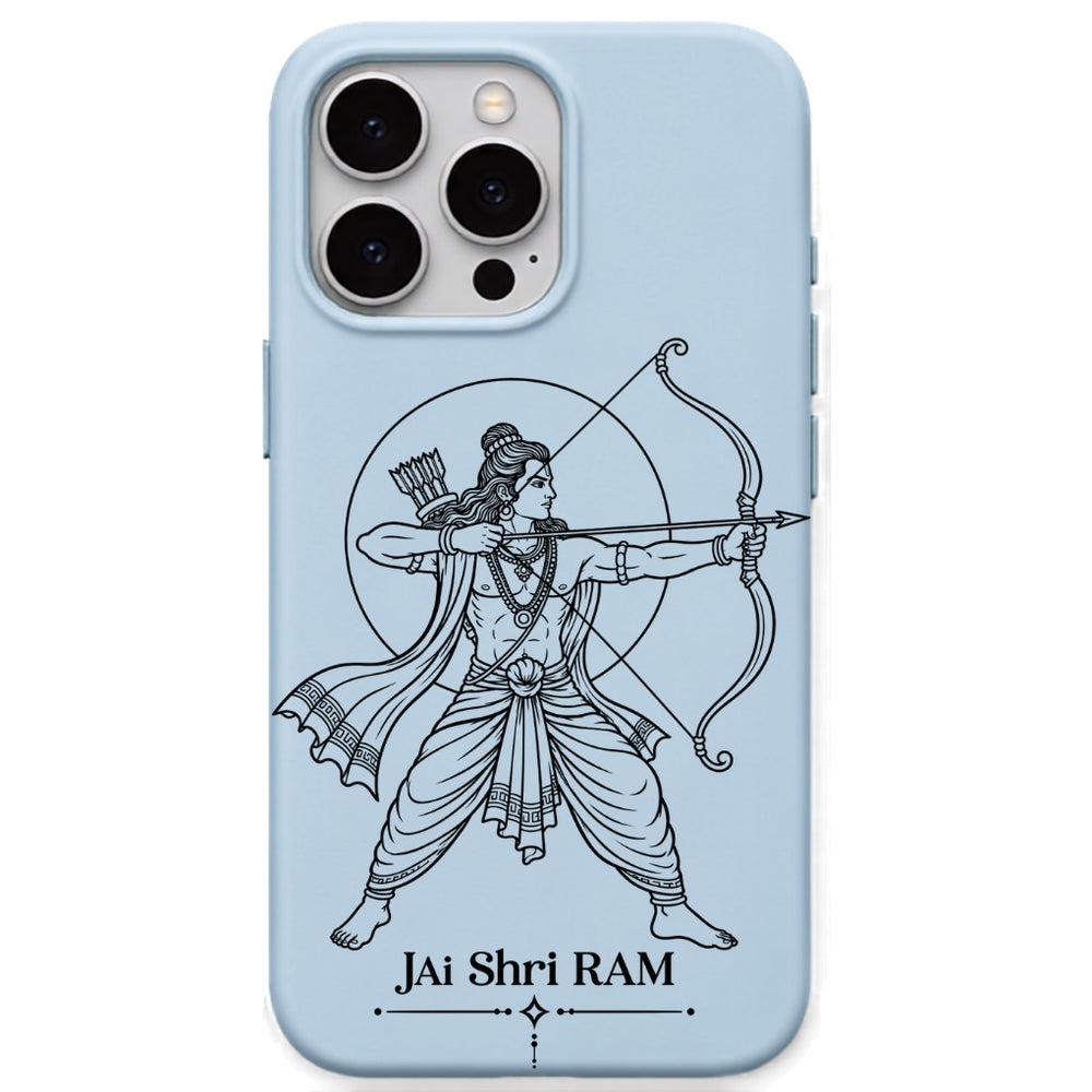 Jai Shri Ram Archer phone cover in Sky Blue