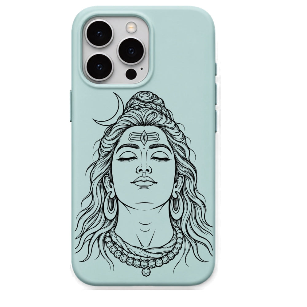 Shiva Shankar Meditation phone cover in Mint Green