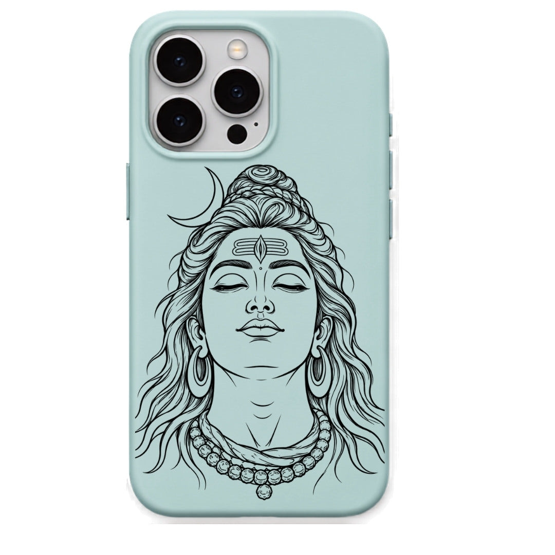 Shiva Shankar Meditation phone cover in Mint Green