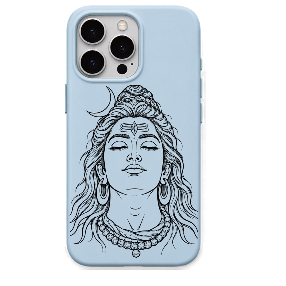 Shiva Shankar Meditation phone cover in Sky Blue