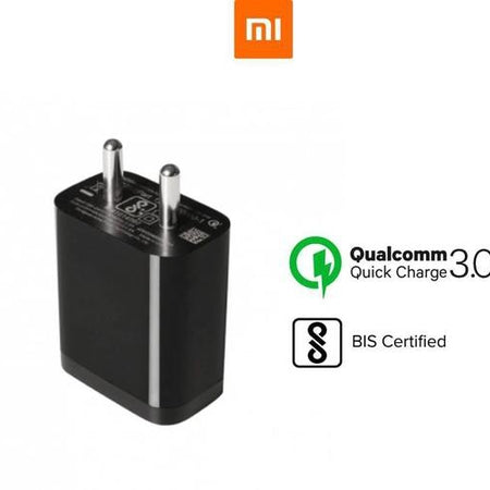 XIAOMI Redmi Note 5 Pro Mobile Fast Charger 3 Amp With 1 Mt Data & Sync Cable (Black)-chargingcable.in