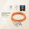 DesiTech 100W Type-C to Type-C Nylon Flat Braided 1.2M Cable | For All Mobile Models