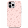 Airy Minimal Hearts – Minimal Heart Pattern – Engraved Pastel Silicone Phone Cover