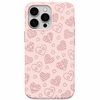 Graphic Check Hearts – Checkerboard Heart Pattern – Engraved Pastel Silicone Phone Cover