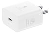 Samsung 25W GAN Adapter Charger With Type C to C Cable (White Adapter With Cable)