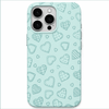 Classic Mixed Hearts – Mixed Heart Pattern – Engraved Pastel Silicone Phone Cover