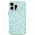 Classic Mixed Hearts – Mixed Heart Pattern – Engraved Pastel Silicone Phone Cover