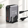 DesiTech 320W GaN³ Desktop Fast Charger | 8-in-1 Charging Station | Universal Multi-Device Charger for Android, Apple & Laptops
