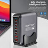 DesiTech 320W GaN³ Desktop Fast Charger | 8-in-1 Charging Station | Universal Multi-Device Charger for Android, Apple & Laptops