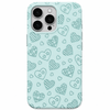 Graphic Check Hearts – Checkerboard Heart Pattern – Engraved Pastel Silicone Phone Cover