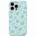 Graphic Check Hearts – Checkerboard Heart Pattern – Engraved Pastel Silicone Phone Cover