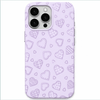 Classic Mixed Hearts – Mixed Heart Pattern – Engraved Pastel Silicone Phone Cover