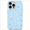 Classic Mixed Hearts – Mixed Heart Pattern – Engraved Pastel Silicone Phone Cover
