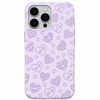 Graphic Check Hearts – Checkerboard Heart Pattern – Engraved Pastel Silicone Phone Cover