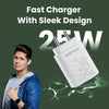 Samsung 25W SuperFast Type C to C Charger White | Power Up in Less Time