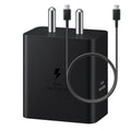 Samsung 45W GAN Adapter Charger With Type C to C Cable (Black Adapter With Cable)