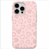 Classic Mixed Hearts – Mixed Heart Pattern – Engraved Pastel Silicone Phone Cover