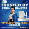 Vivo 66W/80W Flash Charger | Supports All Vivo Models upto 80W With Type C Cable