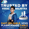 Vivo Flashcharge Cable Pack of 2 | Original Upto 80W Type C Fast Vivo IQOO Cable
