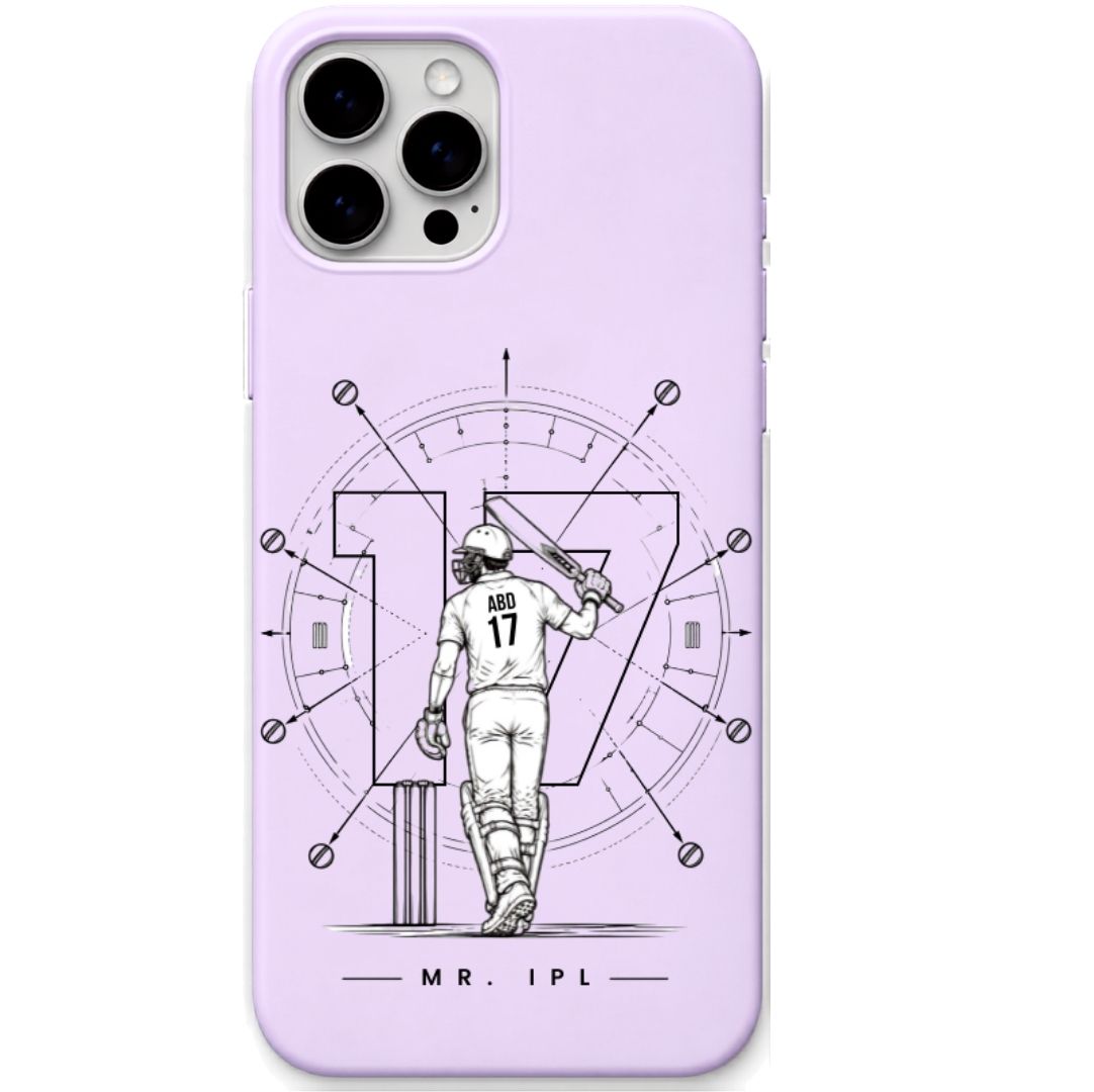 ABD Lavender cricket mobile cover