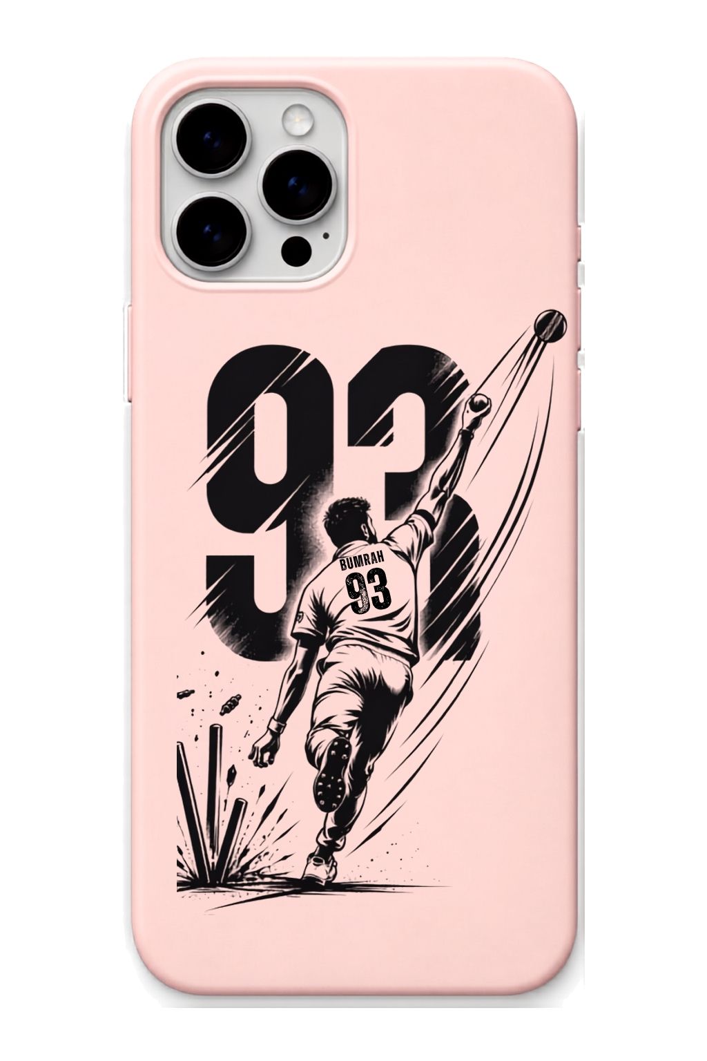 Bhumra Blush Pink cricket mobile cover