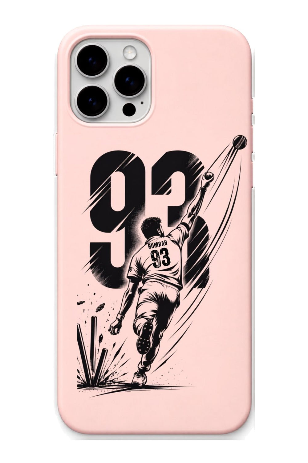 Bhumra Blush Pink cricket mobile cover
