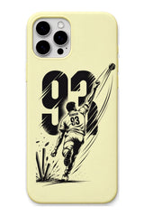 Bhumra Lemon Yellow cricket mobile cover