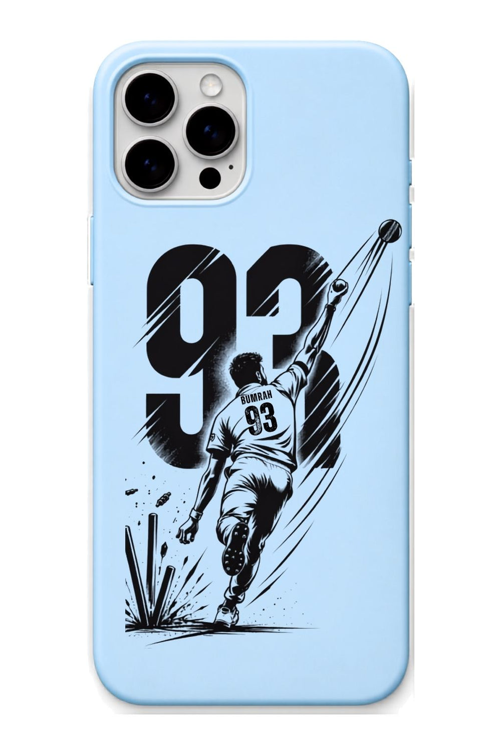 Bhumra Sky Blue cricket mobile cover